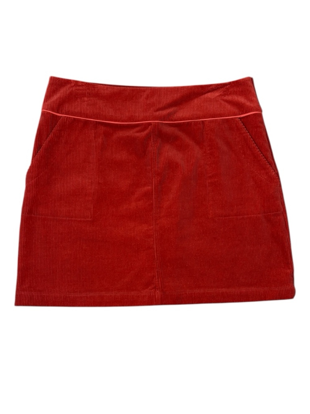 Sundance Red Orange Cotton Corduroy Mini Skirt